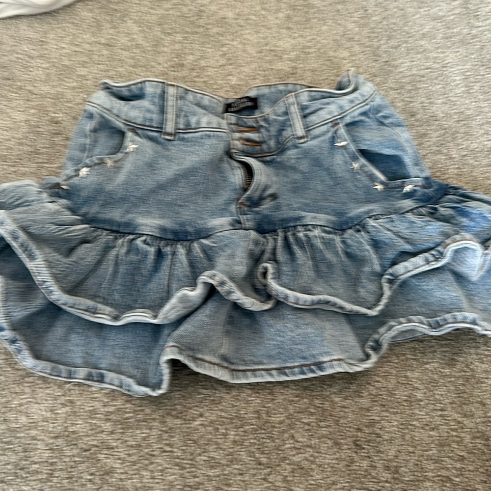 Mini denim skirt